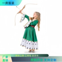 跨境万圣节cosplay儿童舞台公主裙表演服cos服舞会欧美奇幻