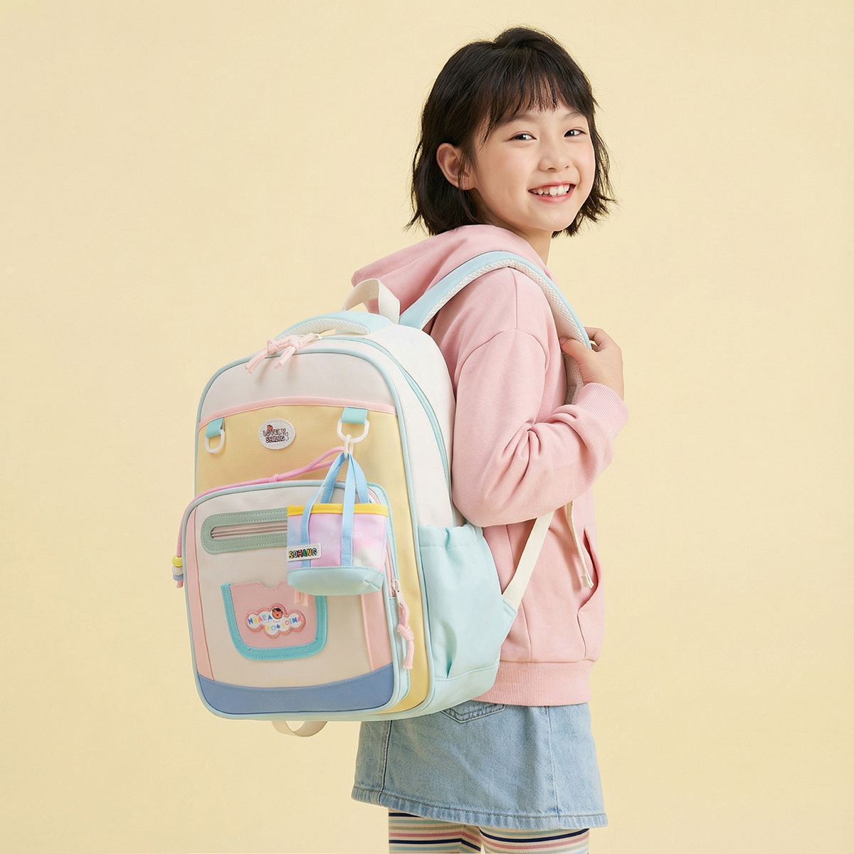 Mochila coreana de alto valor para niños y niñas, mochila escolar de gran capacidad 2026 nueva moda de mochila infantil