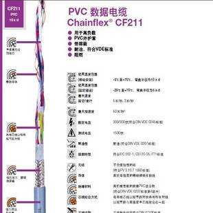 Igus Data Cable Cf211 Series-Pvc Outer Sheath-With Shielding-Pair Twisted Core Wire-Oil Resistant-Flame Retardant
