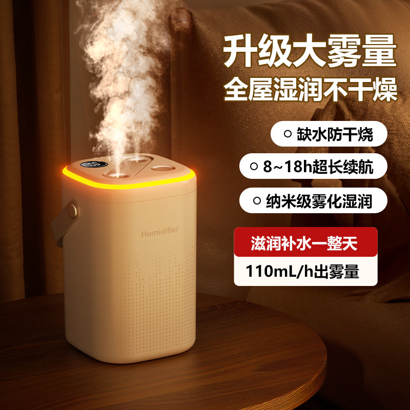 新款大容量接入米家APP加湿器桌面家用补水神器氛围灯加湿器小型|undefined