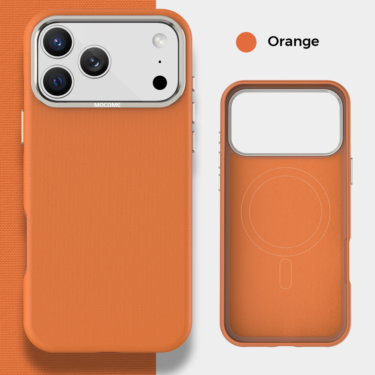 Ốp lưng điện thoại từ tính công nghệ vải dệt cho iPhone 17, 16 Pro Max, 15 — Cam, Xanh dương, Đen, Xanh lá