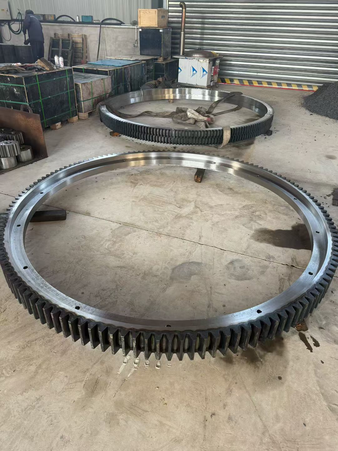 Customized large gear ring rotary kiln dryer, mining engineering machinery, large non-standard internal and external gear ring processing