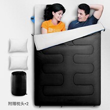 户外露营情侣款双人睡袋 可拆分成二个独立单人睡袋 防水可机洗