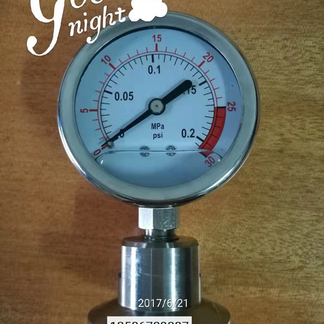 隔膜耐震压力表水 处理设备表净水机压力表纯水机压力表反渗透表