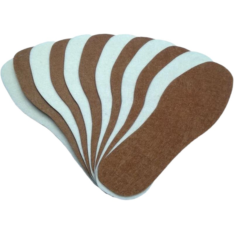 Factory wholesale stall market insole thickened wool felt insole winter warm felt insole camel velvet insole