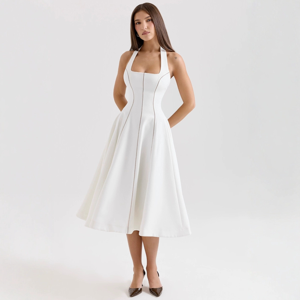 Summer retro elegant sexy evening dress