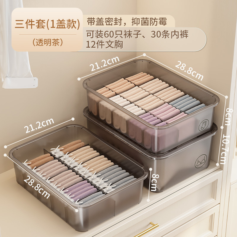 Underwear, storage box, socks, three-in-one