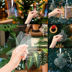 越境アマゾン貿易 クリスマスデコレーション 雪の結晶 穴あきクリスマスツリー 空白透明アクリル板 ホリデー