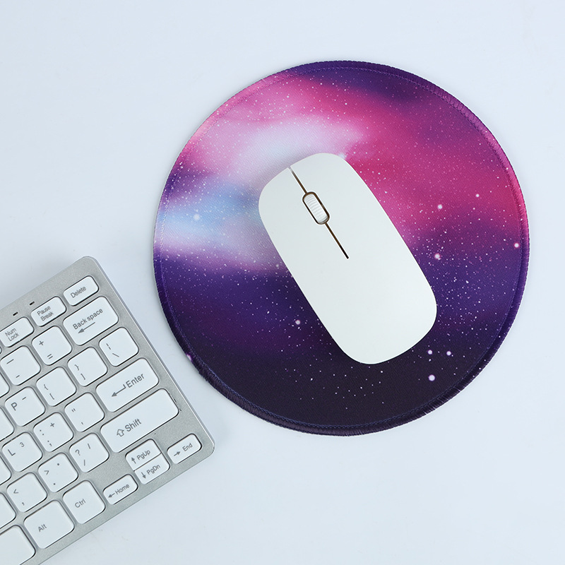 Alfombrilla de ratón de goma con diseño de dibujos animados | Esterilla redonda de escritorio antideslizante con borde reforzado