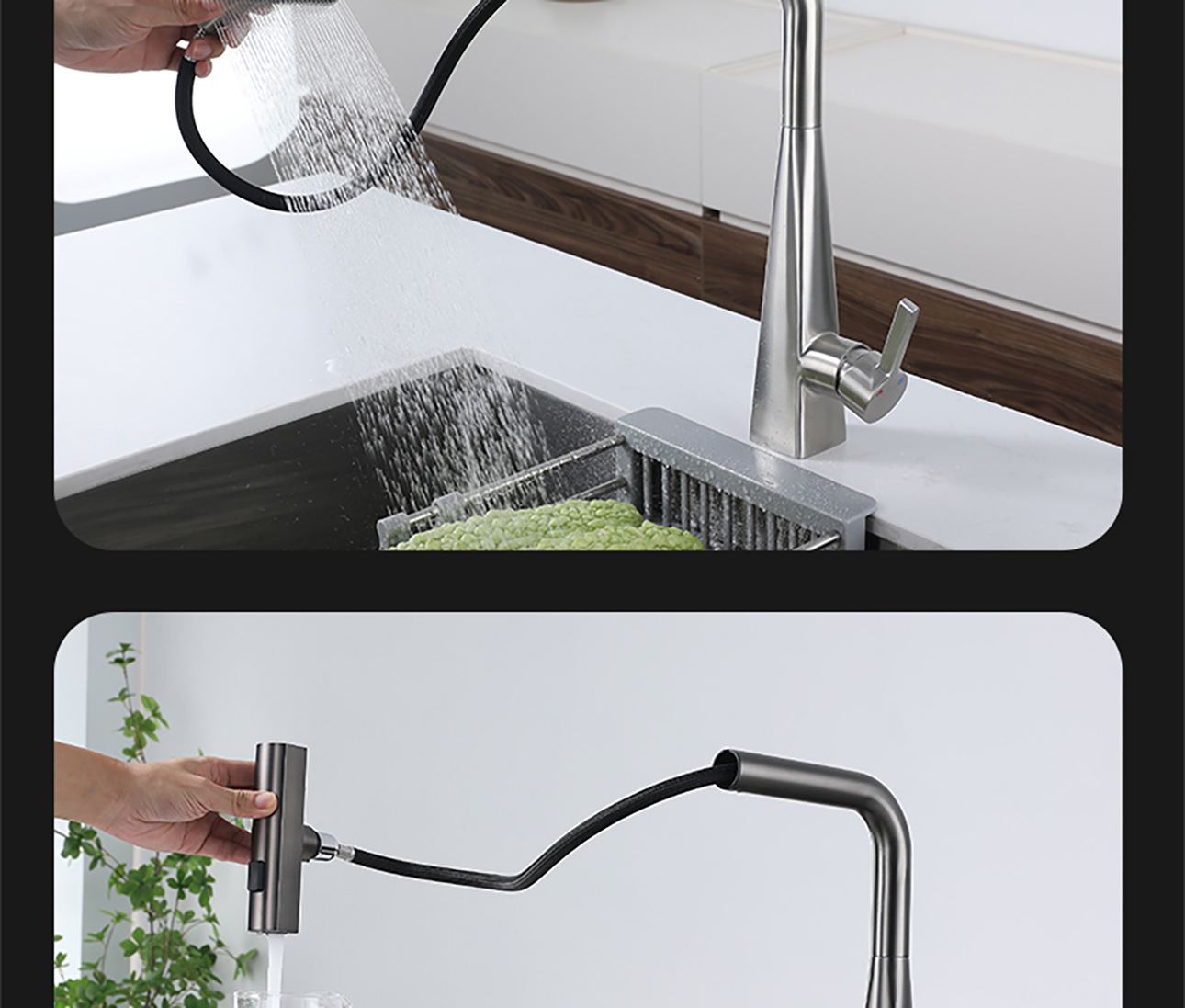 Stainless steel pull-out universal faucet, sink, balcony telescopic household kitchen hot and cold faucet undefined