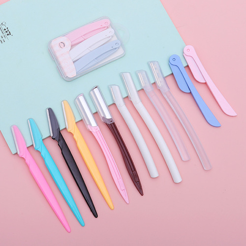 Manufacturer women's macro shaving blade beauty tool foldable beginner anti-scratch eyebrow trimmer wholesale
