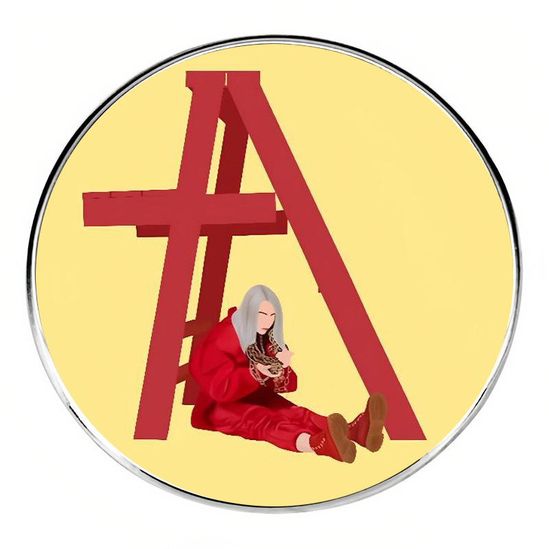 Don't Laugh at Me Billie Elish Brooch Music Album Pin Badge Metal Alloy Badge Accessories