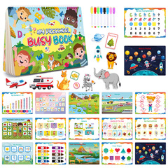 Amazon early education quiet book for children DIY sticker book cognitive enlightenment reusable sticker busy book