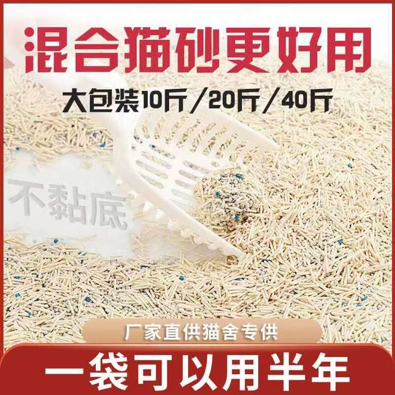 猫砂大量批发豆腐混合豆腐活性炭除臭膨润土结团无尘10斤20斤厂家