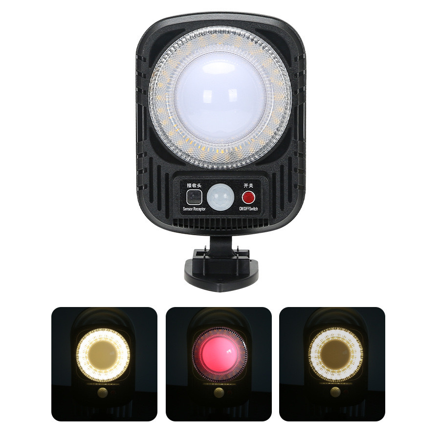 Transfronterizos nueva luz solar de control remoto lámpara de pared exterior lámpara de lámpara de jardín lámpara de llama RGB
