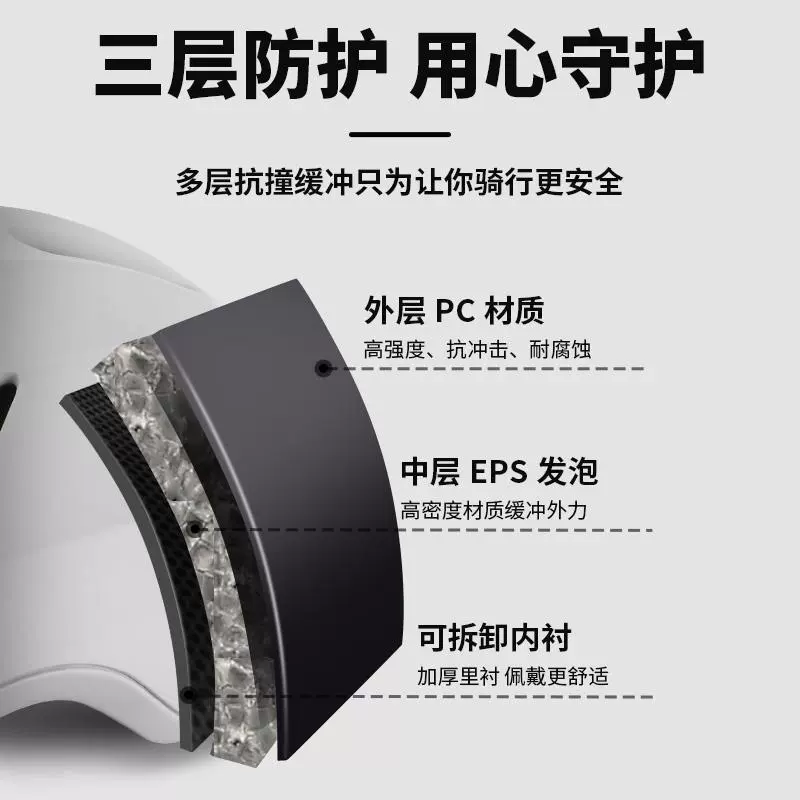 Mountain road road bike, helmet, hat