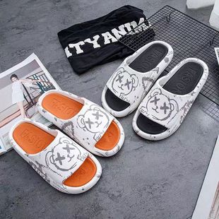 Slip-on Slippers Men's Sports Summer Outdoor Wear Non-slip Indoor Couple's Beach Thick Slippers Men's Outdoor Fashion