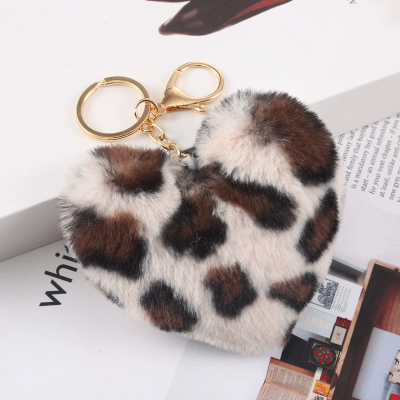 Plush keychain heart-shaped, bag