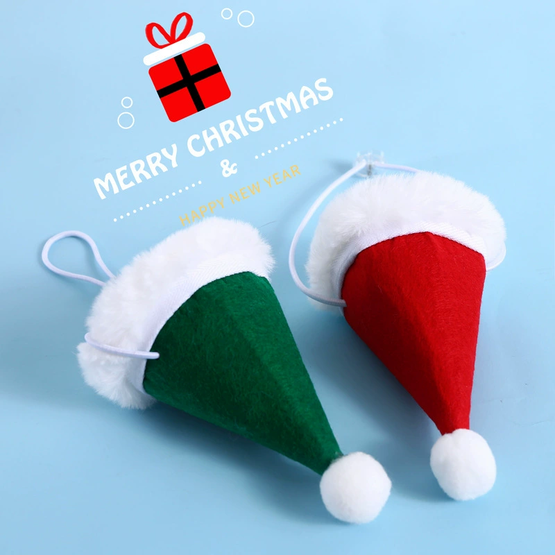 Новогодние головные уборы для животных, шапочки для кошек и собак на день рождения, праздничные аксессуары для волос, праздничные товары для животных оптом