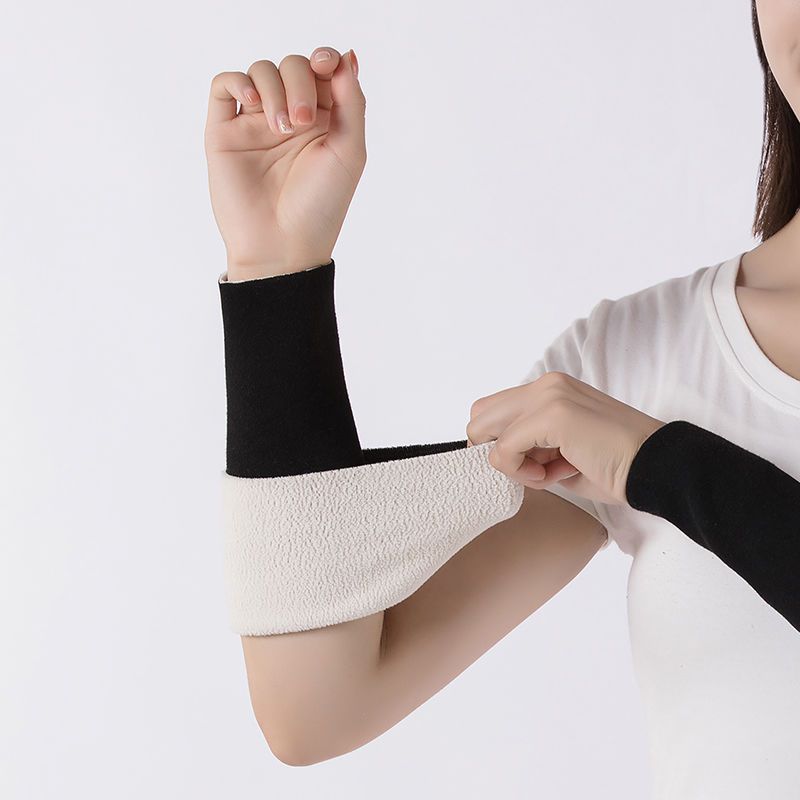 Wrist protection for warmth Cold proof Autumn and winter Elbow Plush thickening Extension Arm Sleeves Elbow High elastic sleeve