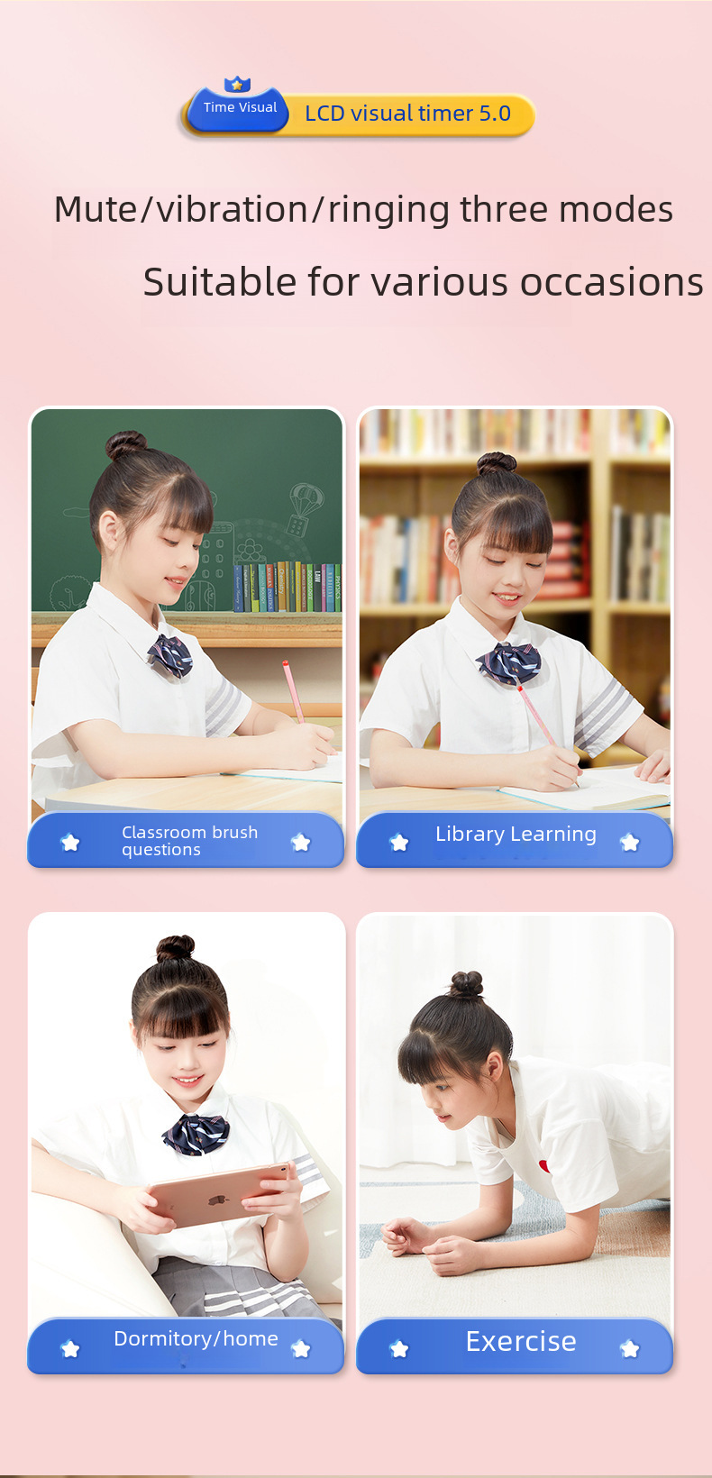 Cat Prince Visual Timer for Children Learning Special Self-discipline Timing Office Time Manager Alarm Clock