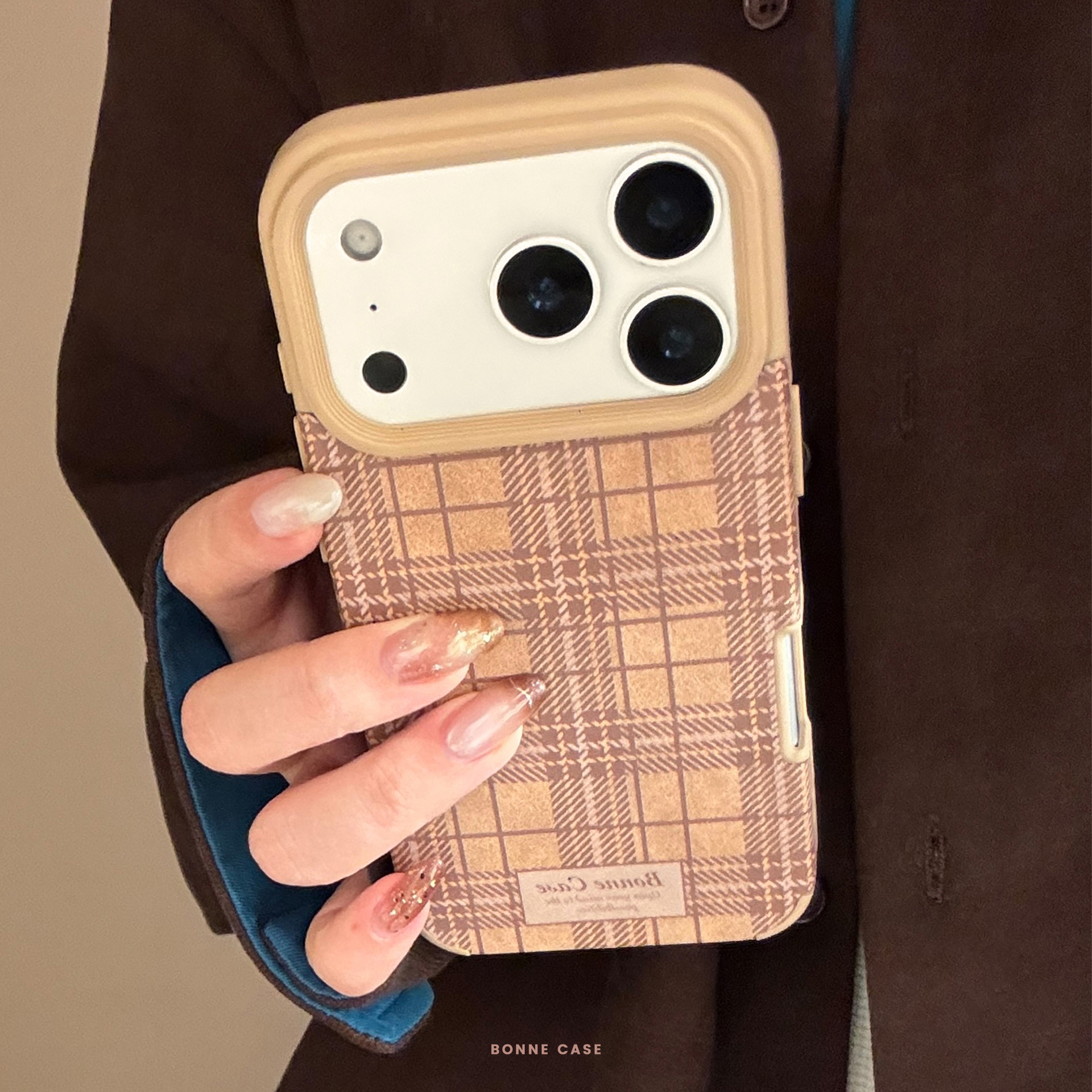 Britische Lederhülle, passend für iPhone 16, Fruit 17 Pro Max, 15 Vintage Brown, 14 Shockproof, 13 Soft Case_voghion.com