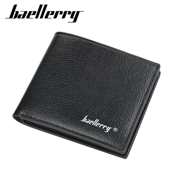 Cross-Border Minimalist Short Men's Wallet, Ultra-Light Soft Leather Korean-Style Lychee Pattern Wallet for Men
