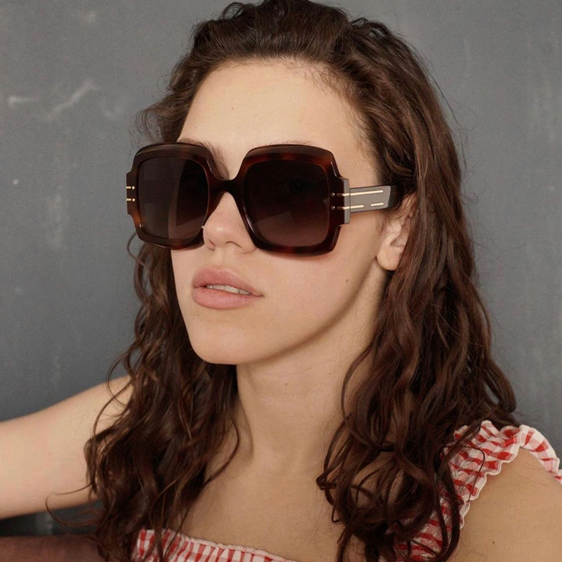 Fashion Big Frame Ladies Box Sunglasses  European And American Cross-border Sunglasses Wholesale display picture 13