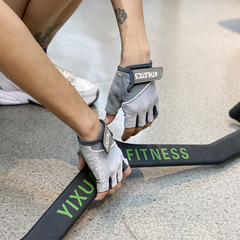 Couple half-finger fitness gloves for women outdoor sun protection anti-slip yoga sports thin ice silk cycling gloves for men cross-border