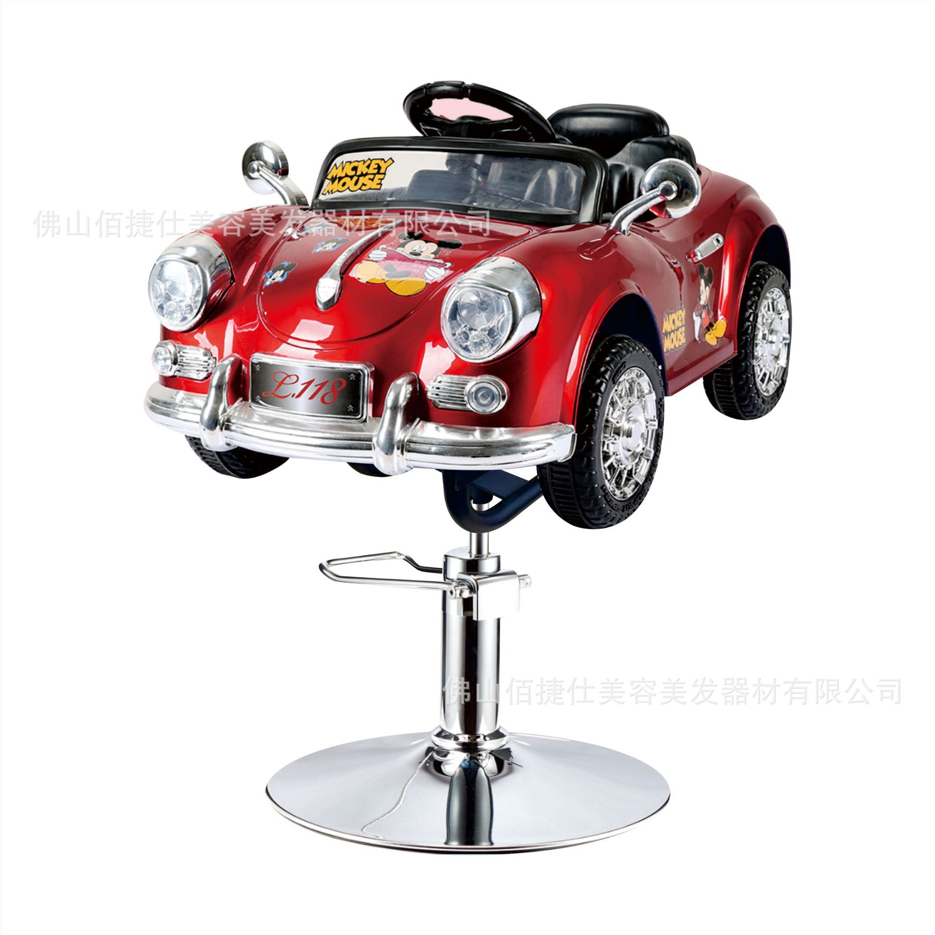 Asiento eléctrico de barbero infantil silla de barbero de automóvil elevación silla giratoria música barbero de automóvil para niños silla de corte de pelo para niños