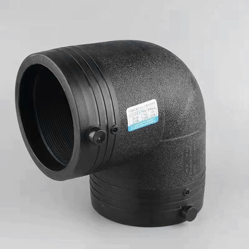 Electrically fused 90 degree bend HDPE water pipe fittings PE hot melt joint 50-800 all-plastic bend electrically fused pipe fittings wholesale 