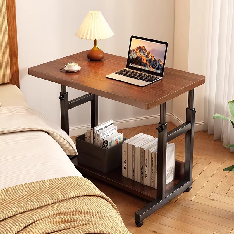 Bedside Table, Movable Lifting Table, Bedroom Laptop Work Table, Small Apartment Desk, Adult Home Computer Desk