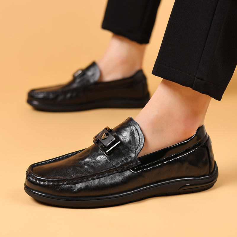 Verano de cuero de vaca, zapatos de cuero para hombres, zapatos de cuero casuales, zapatos de cuero para hombres, zapatos de alta calidad.