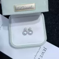 7-8mm Dai Fei Pearl Ушные гвозди Zhuji Натуральные пресноводные булочки S925 стерлингового серебра