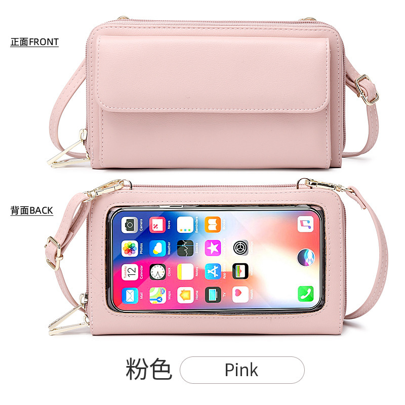Touch Screen Mobile Phone Bag Crossbody Mini Bag 2024 New RFID Anti-theft Brush Wallet Women's Long All-match Women's Bag