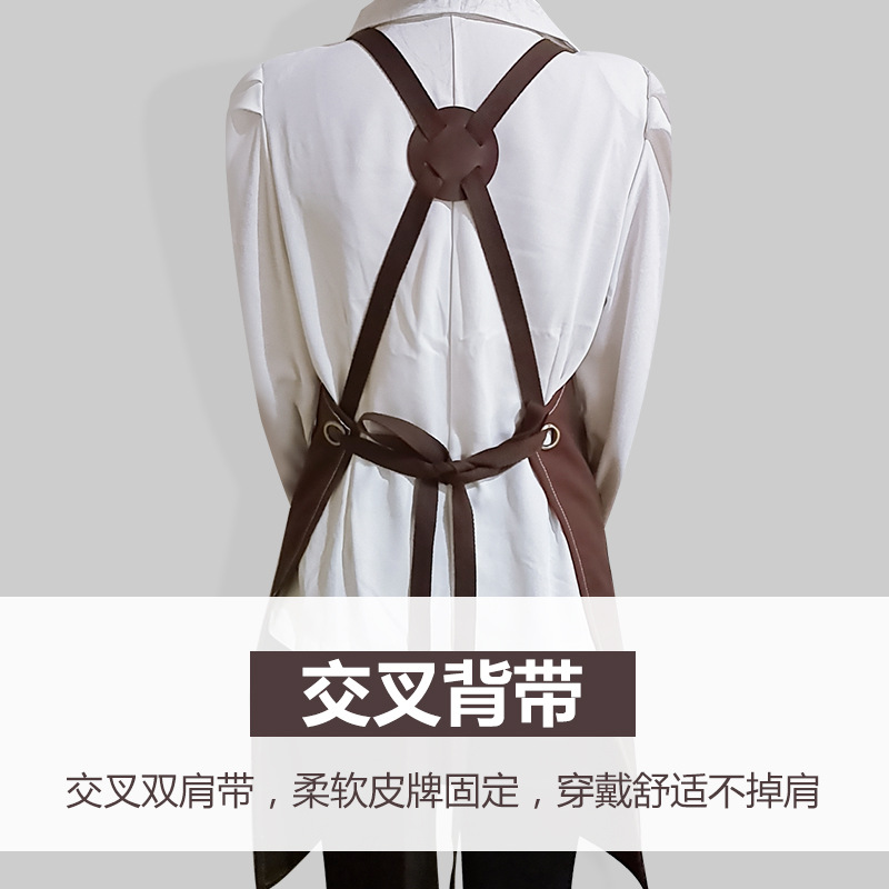 Transfronterizos Amazon canvas delantal logo personalizado moderno minimalista correa de moda barista delantal de ropa de trabajo