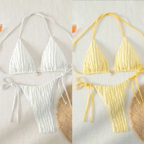 2024 New European and American Sexy Bikini Bikini Split Swimsuit Women's Three-Point Slim Cross-Border Amazon
