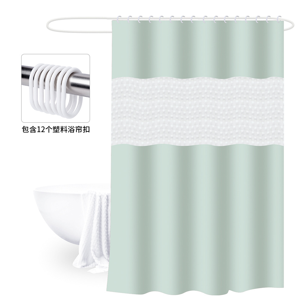 180*200 cortina de baño de empalme engrosada con hebilla PEVA cubierta de baño Cortina de ducha de partición de baño impermeable y a prueba de moho