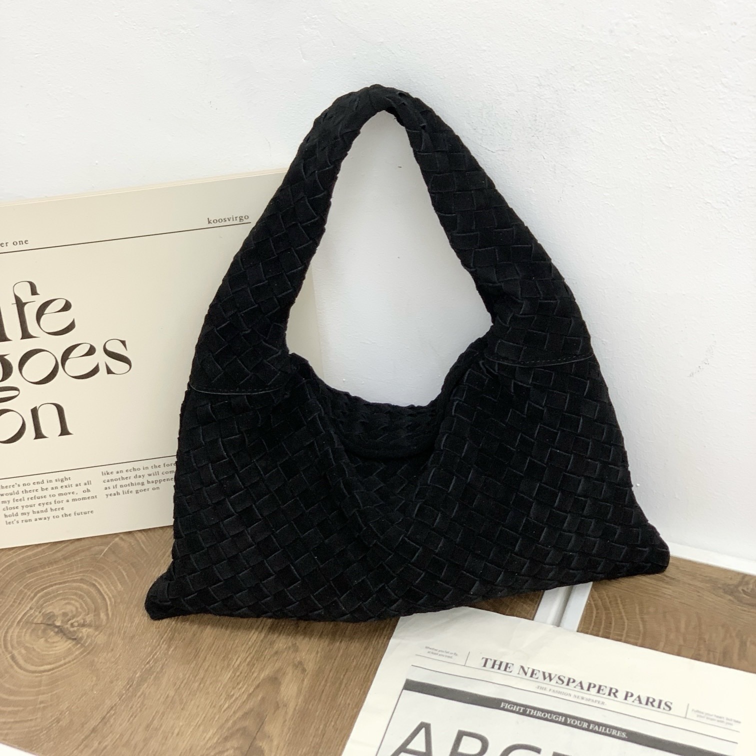 2024 Autumn/Winter New Genuine Leather Suede Women's Bag Large Capacity Hobo Shoulder Handbag - Thumbnail 7