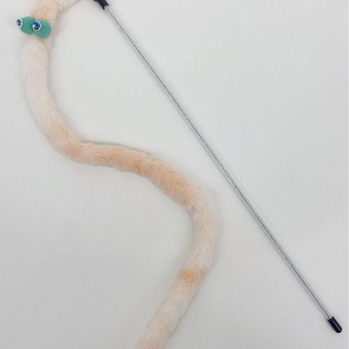 Starlight Cat Long-Sleeve Fluffy Caterpillar Cat Teaser with Super Cute Big Eyes, Bell-Trimmed, Bite-Resistant Plush Cat Toy