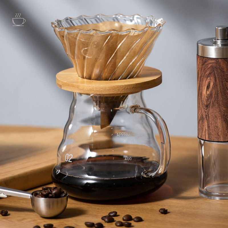 Juego de café hecho a mano, juego de cafetera, olla hecha a mano, molinillo, filtro, juego de utensilios, regalo, lugar para el hogar