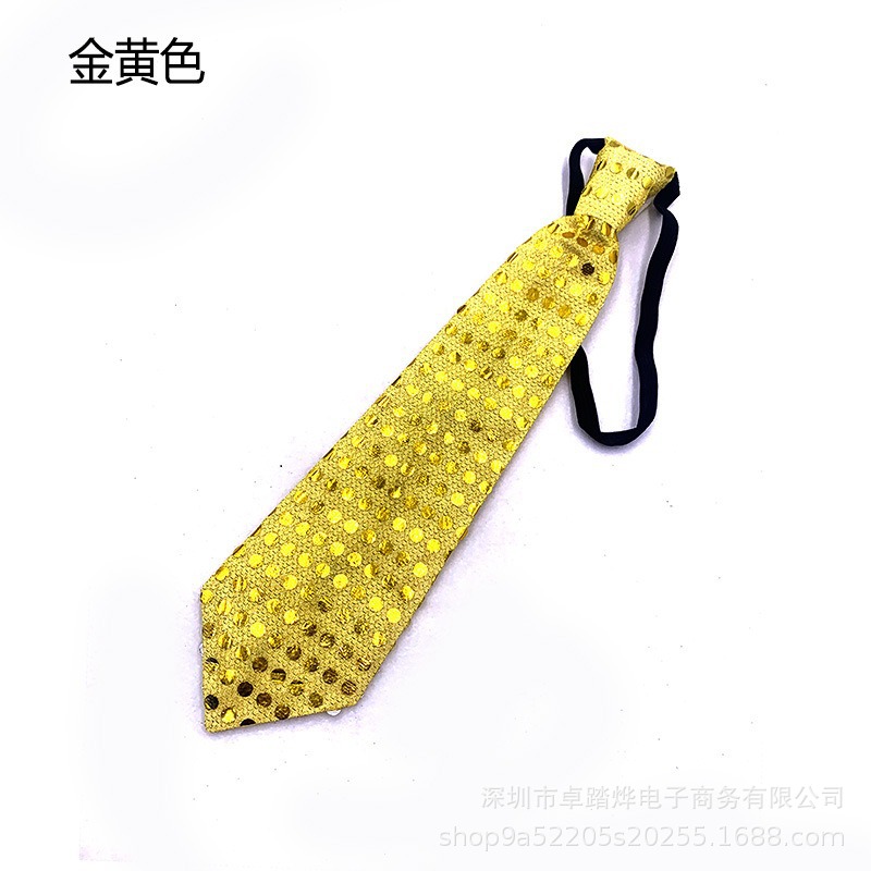 Corbata luminosa LED, lentejuelas intermitentes, corbata luminosa, concierto, reloj del día del niño, accesorios de atmósfera