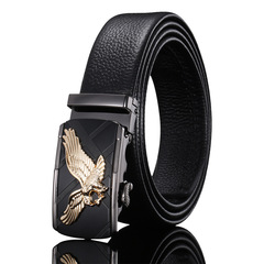 廠家皮帶男士批發真皮自動扣休閒高端腰帶男款牛皮商務男式褲帶