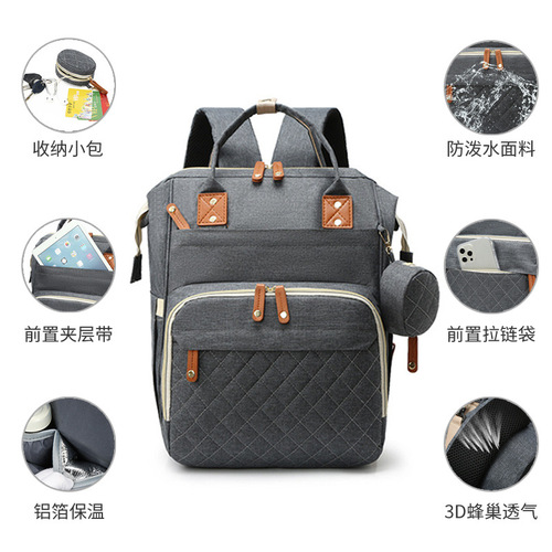 Large Capacity Mommy Bag Multifunctional Mom Storage Baby Bag Insulated Milk Tank Outdoors Portable Dual-shoulder Bag