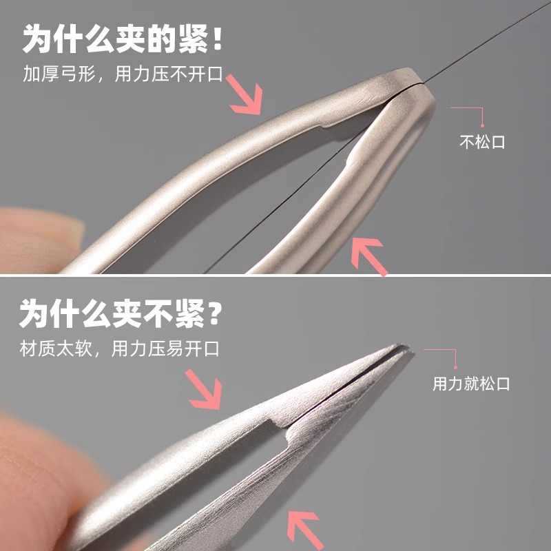 新しいメンズひげステンレス鋼クリップ丸口ひげ抜きピンセット高精度小型ピンセット眉毛クリップ|undefined