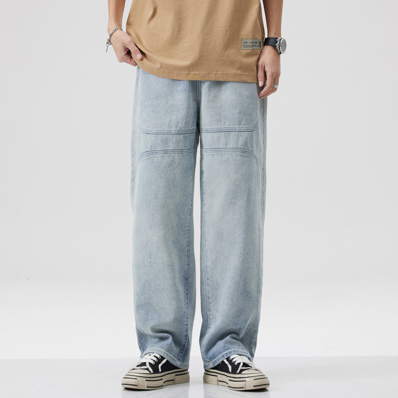 Spring three dimensional retro jeans