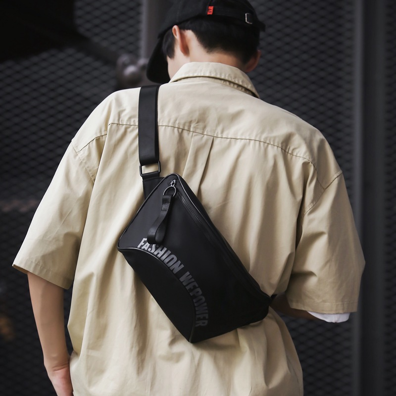 New casual work function crossbody bag tide personalized male chest bag large capacity shoulder bag sports cycling waist bag_voghion.com