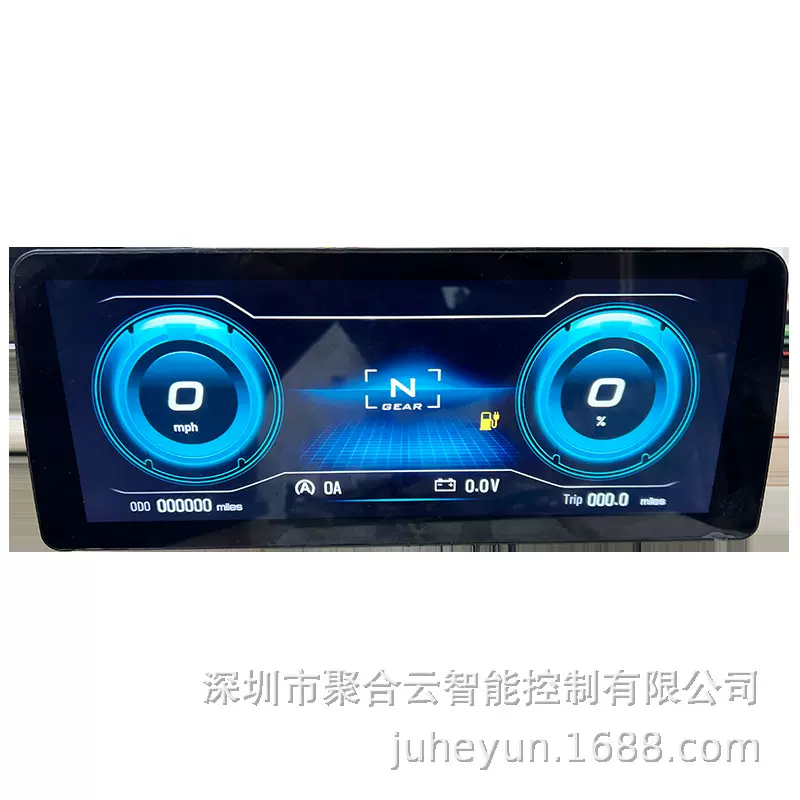 聚合云12.3寸IP66防水高尔夫车电动车专用多媒体仪表数显屏液晶屏