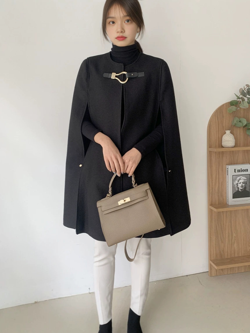2026 New Style Loose and Versatile Korean Style Mid-Length Designer Coat for Women