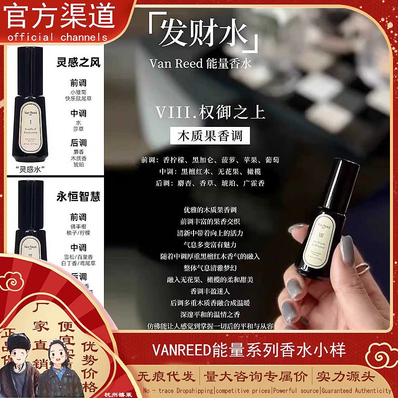 VanReed Energy Series Perfume Twelve Personalities Премиум женский древесный аромат Тестер Pack 5 мл Ebony